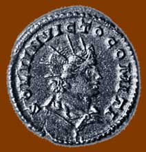 Constantine coin honoring sungod Apollo