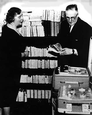 George Woods and Betty Green at work